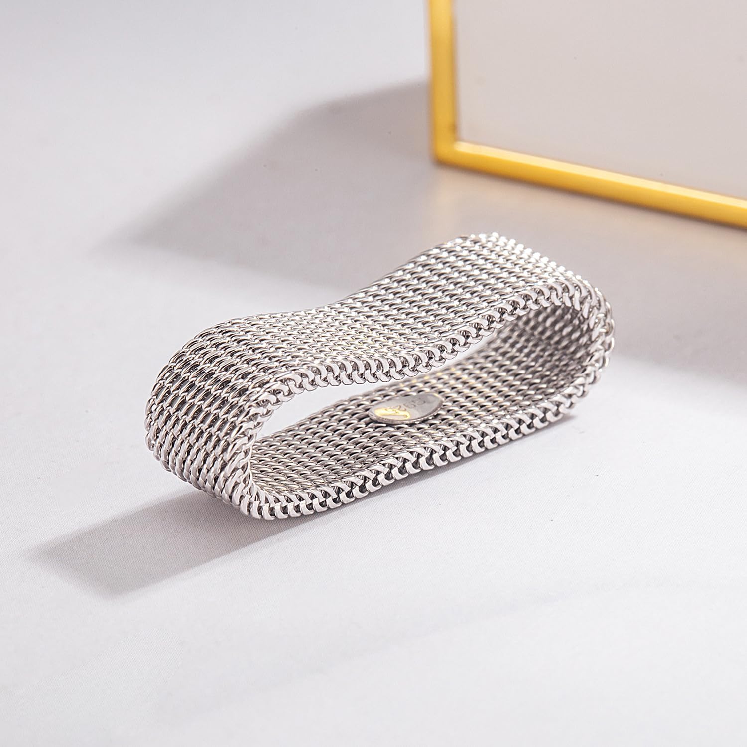 Dankadi 925 Sterling Silver Ring 4-8MM Wide Handmade Braided Mesh Ethnic Ring For Men & Women Size 4-14 Thumb Finger Minimalist Wedding Band Ring Gift Jewelry