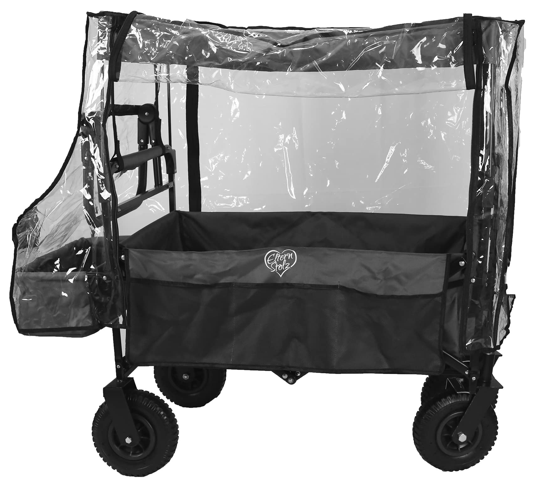Parapioggia universale per carrello con tetto in PEVA, ecologico, riciclabile, privo di PVC e ftalati