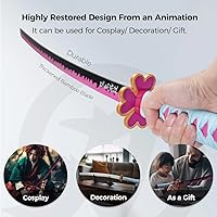 Vista 2 de Cold Blade Demon Katana - Réplica de anime de 41 pulgadas con cinturón y soporte, espada duradera perfecta para cosplay, espada Nichirin con diseño