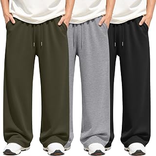 3 Pack Boys Pants Wide Leg Baggy Sweatpants