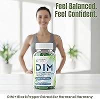 Vista 4 de DIM Diindolilmetano 200 mg con cápsulas de extracto de pimienta negra – Equilibrio hormonal y apoyo de estrógeno – A base de plantas, sin OMG, sin