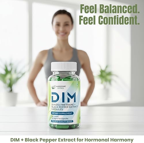Miniatura 4 de DIM Diindolilmetano 200 mg con cápsulas de extracto de pimienta negra – Equilibrio hormonal y apoyo de estrógeno – A base de plantas, sin OMG, sin