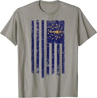 Indiana American Flag T-Shirt T-Shirt