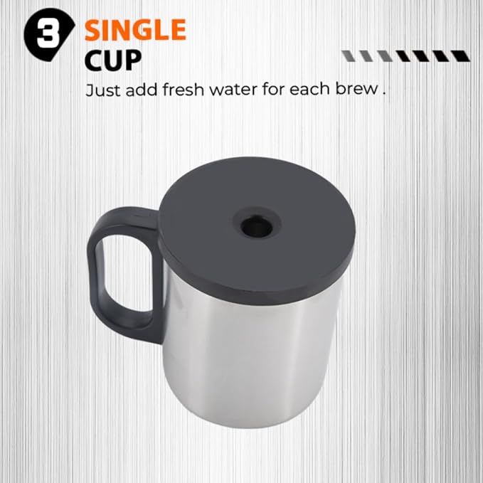 Cafetera Portátil Automática para Cápsulas, 240 ml, Color Negro miniatura 6