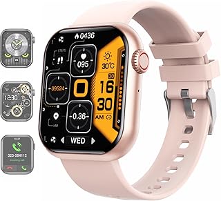 Smart Watch, Blood Glucose Monitoring Smartwatch Blood Sugar Monitor Fitness Tracker with Blood Pressure Heart Rate Blood Oxygen Monitor Sleep Tracker Calorie Step Counter Fitness Watch for Women Men