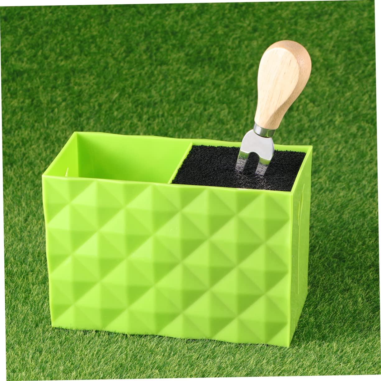 WOFASHPURET Double Slot Salon Scissors Holder Box Barber Scissors Case Hairdressing Tools Storage Green