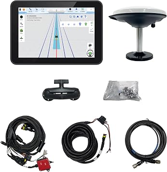 JY100 Plus Tractor Guidance System with Precision AG Software, Android10 Tablet, 4-inch High Accuracy by PPP, 1-inch by CORS, A-B line Guidance Compatible with Any Tractor