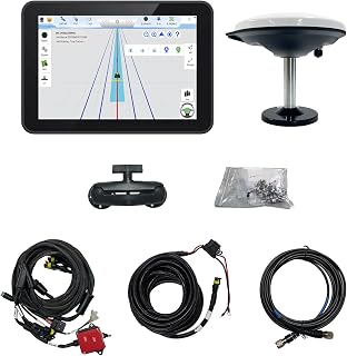 JY100 Plus Tractor Guidance System with Precision AG Software, Android10 Tablet, 4-inch High Accuracy by PPP, 1-inch by CORS, A-B line Guidance Compatible with Any Tractor