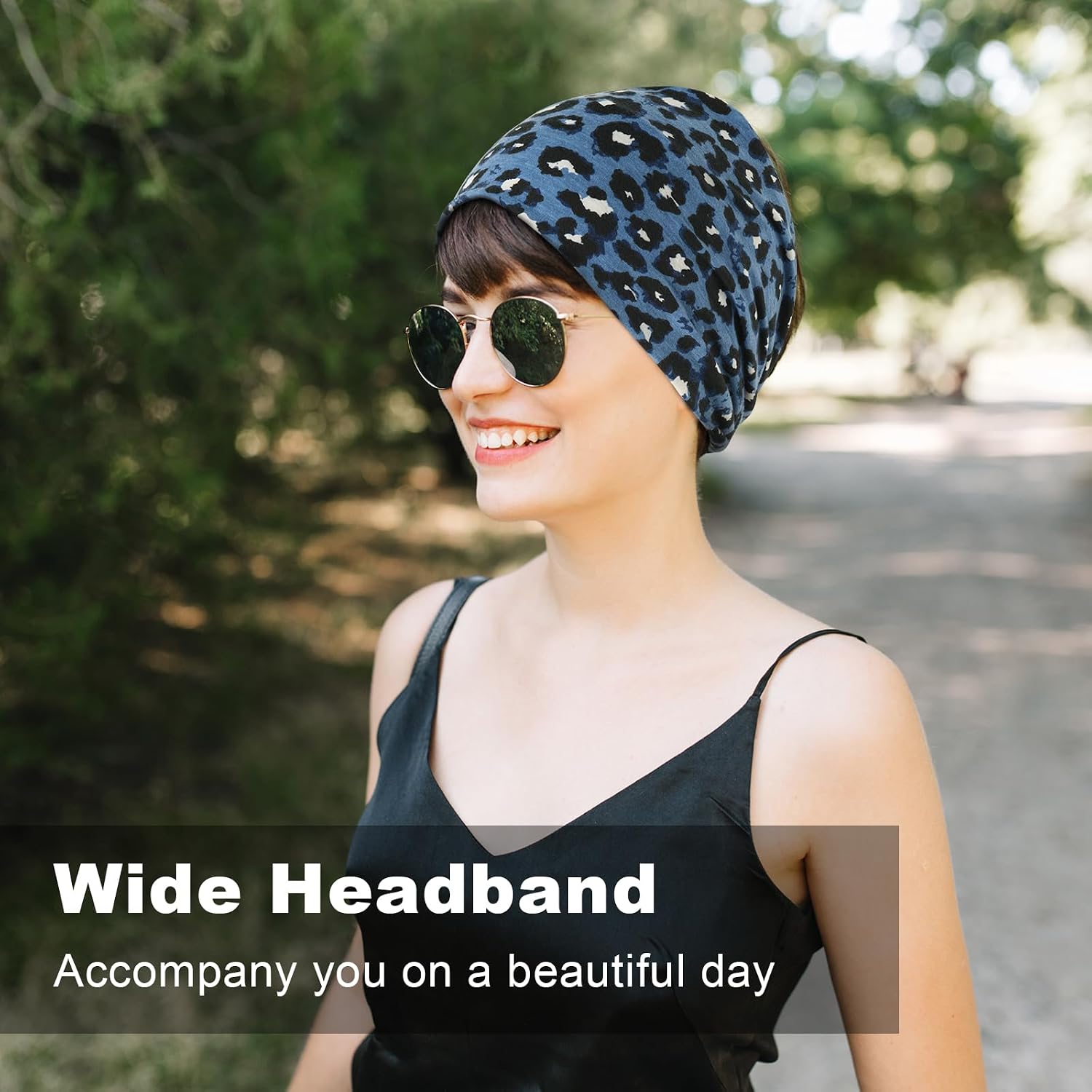 IwIeIaIrI Wide Elastic Head Bands for Women's Hair Non Slip,Boho Headband Gifts Bandannas Hair Accessories,Pack of 6