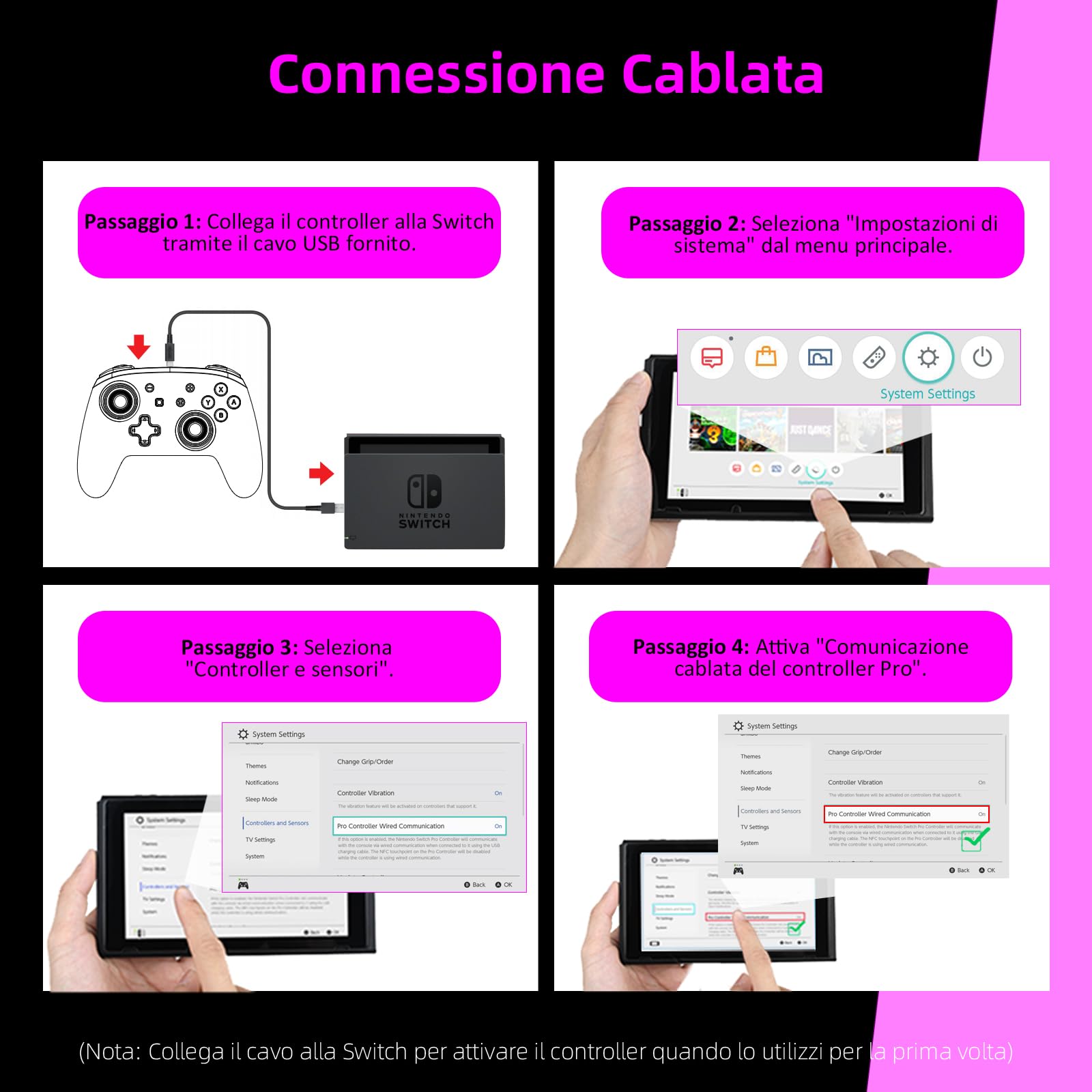 NexiGo Controller Senza Fili per Switch/Switch Lite/OLED, Controller Bluetooth per Nintendo Switch con Vibrazione, Movimento, Turbo e Luce LED (Cosmic Nebula)