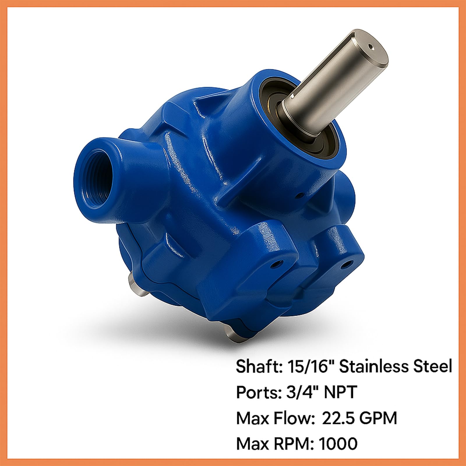 7560C 8-Roller Cast Iron Pump Compatible with Hypro 7560C – 22.5