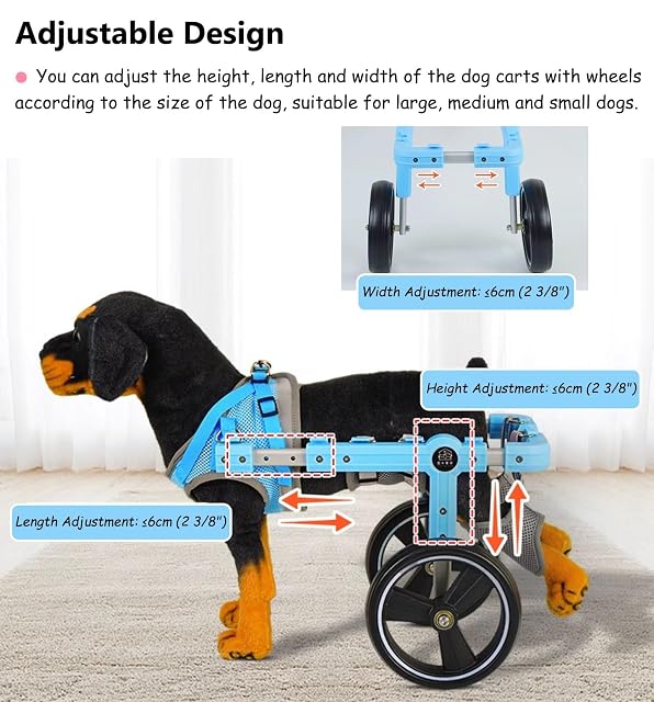 Foto 5 de 7 de Silla Ruedas Perro Mascotas Perro Carro con 2 Ruedas para la Pata Trasera