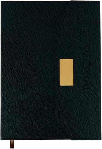 Agenda mensual diaria 2026, calendario, enero a diciembre de 2026, papel grueso de 3.53 ozm, cubierta de cuero, agenda con horario por hora, 6.1 x