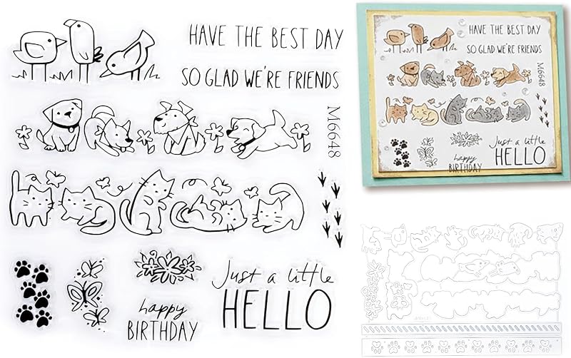 2025-2026 Stamps and Dies for Card Making, Stamps and Dies Set 2025 for Christmas and Halloween, Die Cut DIY Various Festivals Album Scrapbooking Birthdays Greeting Card (6648)