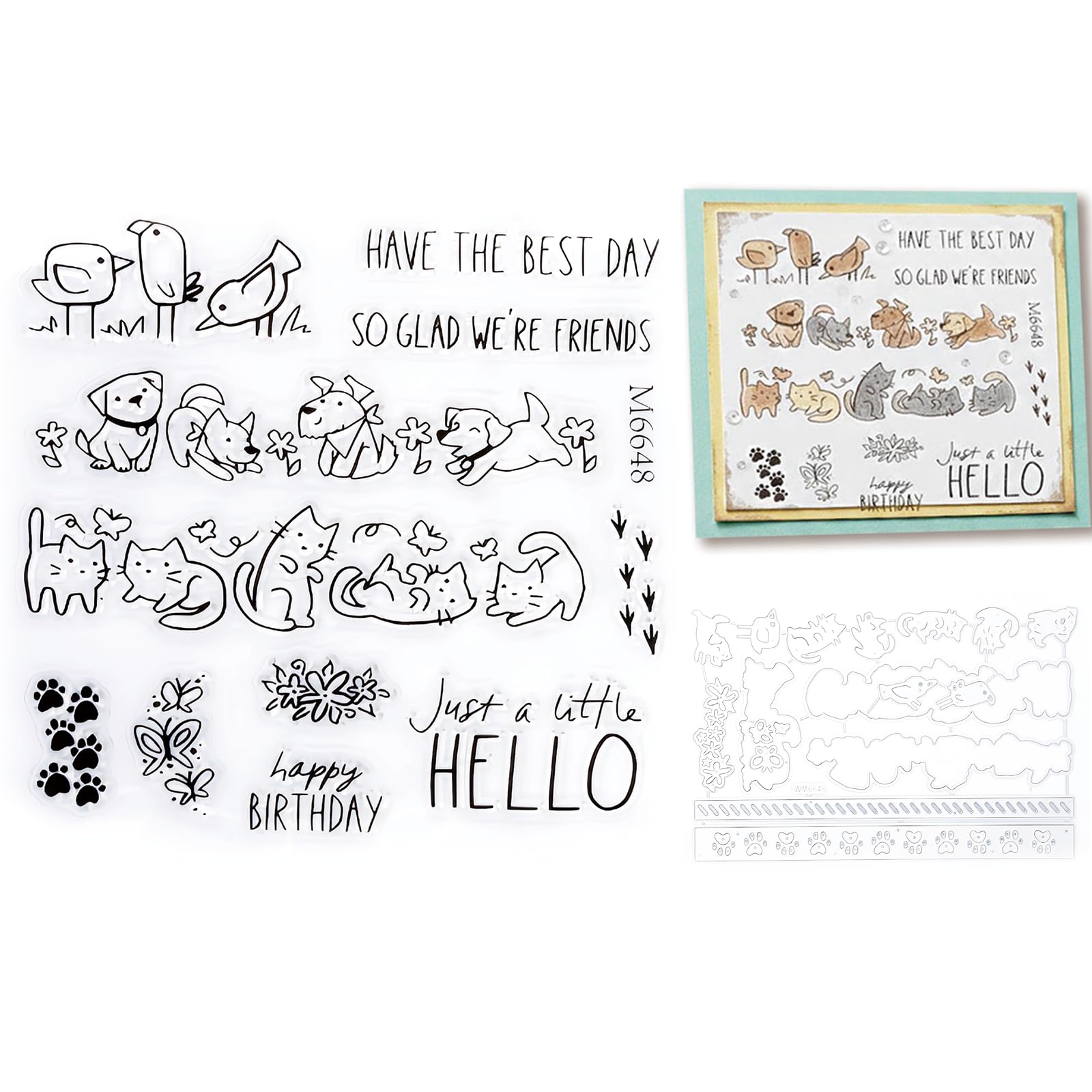 2025-2026 Stamps and Dies for Card Making, Stamps and Dies Set 2025 for Christmas and Halloween, Die Cut DIY Various Festivals Album Scrapbooking Birthdays Greeting Card (6648)