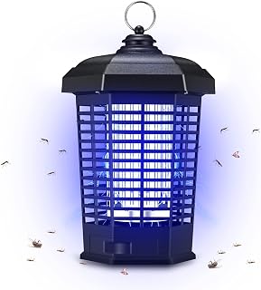 logrood Fruit Fly Traps for Indoors, 12W High Effective Fly Traps Outdoor for Home Backyard, 4000V Fruit Fly Trap Powerful Mosquito Trap for Fruit Flies, Mosquitoes, Moths, Gnats (Black)