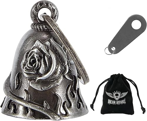 Miniatura 44 de Dream Apparel Campanas de motocicleta para motociclistas, accesorios de campanas pesadas y llavero para la suerte