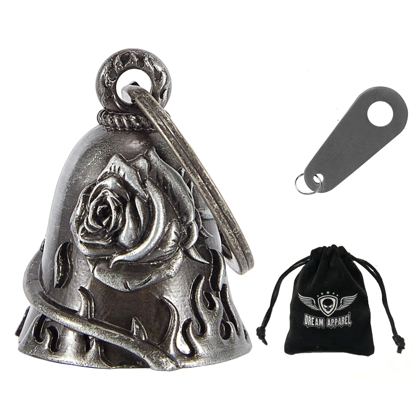 Dream Apparel Motorcycle Ride Bell For Bikers, Heavy Spirit Bells Accessory And Key Chain For Luck