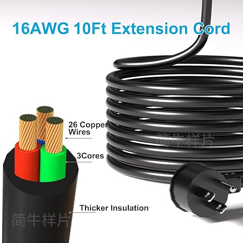 Miniatura 9 de Regleta de alimentación con protector de sobretensiónservicio pesadocable de extensión de 10 piesprotección de alto julio (4800J)18AC1875W15AUSB A+C