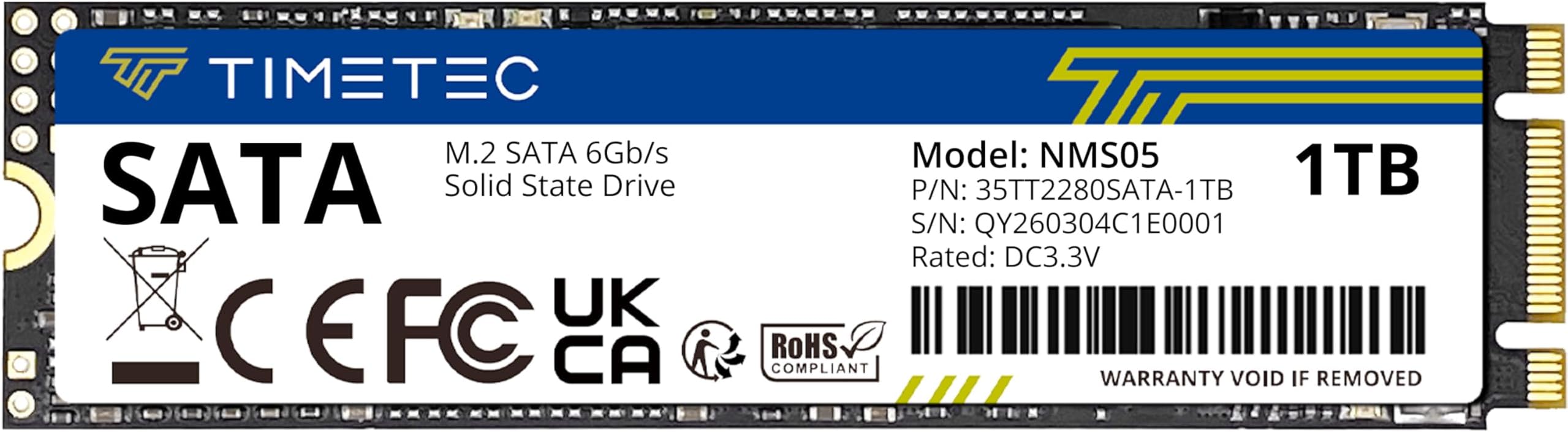 Timetec 1TB SSD 3D NAND SATA III 6Gb/s M.2 2280 NGFF 512TBW Read Speed Up to 550MB/s SLC Cache Performance Boost Internal Solid State Drive for PC Computer Laptop and Desktop