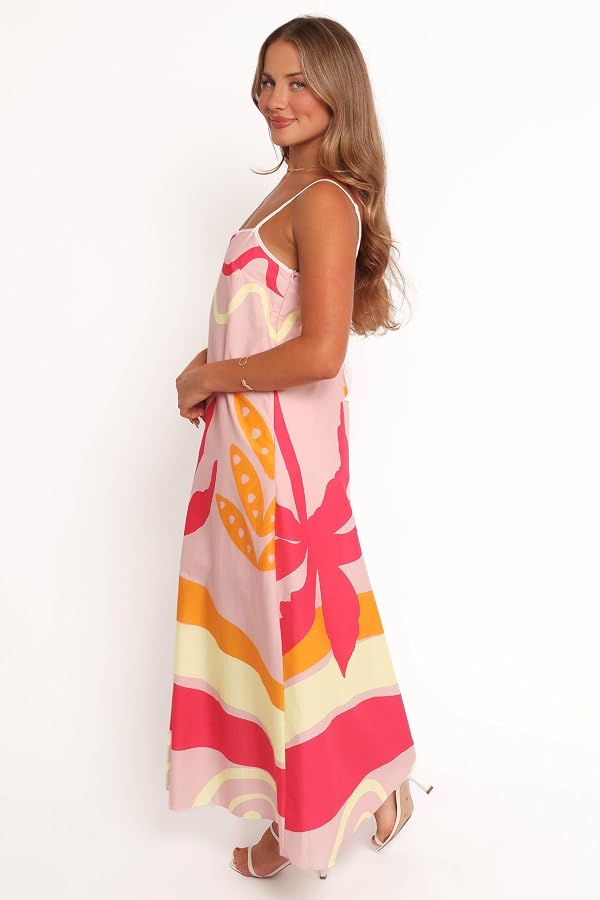 Petal & Pup Sofia Maxi Dress - Pink Palm L by Petal & Pup - Image 2