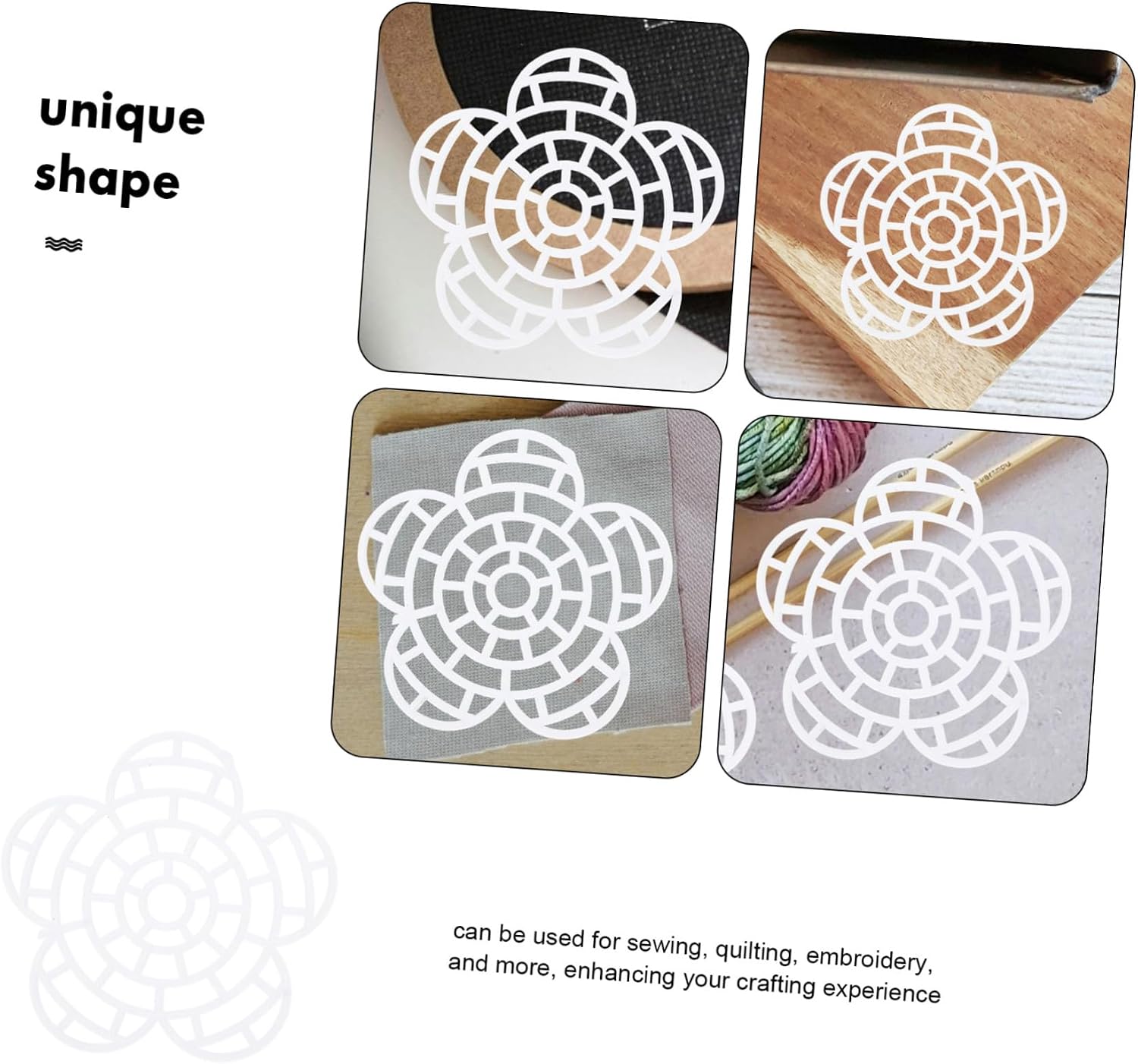 IWOWHERO 10pcs Plastic Mesh Canvas Sheets Diameter for Embroidery Crafting for DIY Crochet Projects Versatile Flower Shaped Accessories for Home Decor and Clothing Embellishments