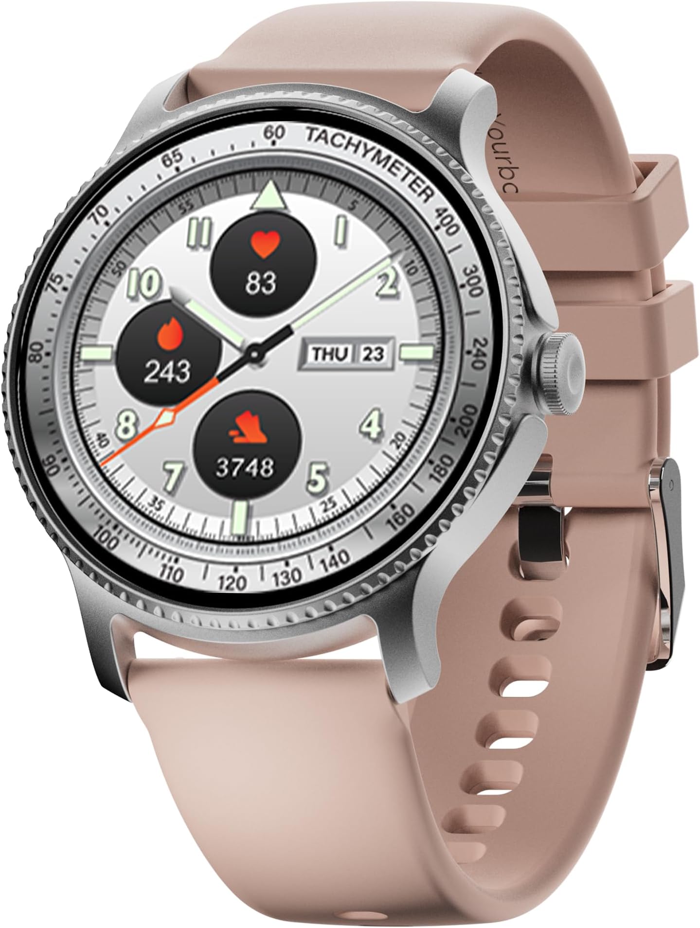 boAt Lunar Discovery โ 2026 Edition w/ 1.39" (3.5 cm) HD Display, Bluetooth Calling, Emergency SOS, HR, SpO2 & Sleep Tracking Smart Watch for Men & Women (Cherry Blossom)
