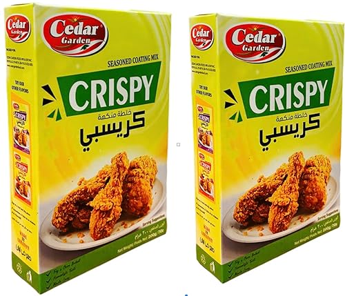 Cedar Garden's CRISPY - Mezcla de revestimiento sazonado para pollo, 7 onzas, original (paquete de 2)