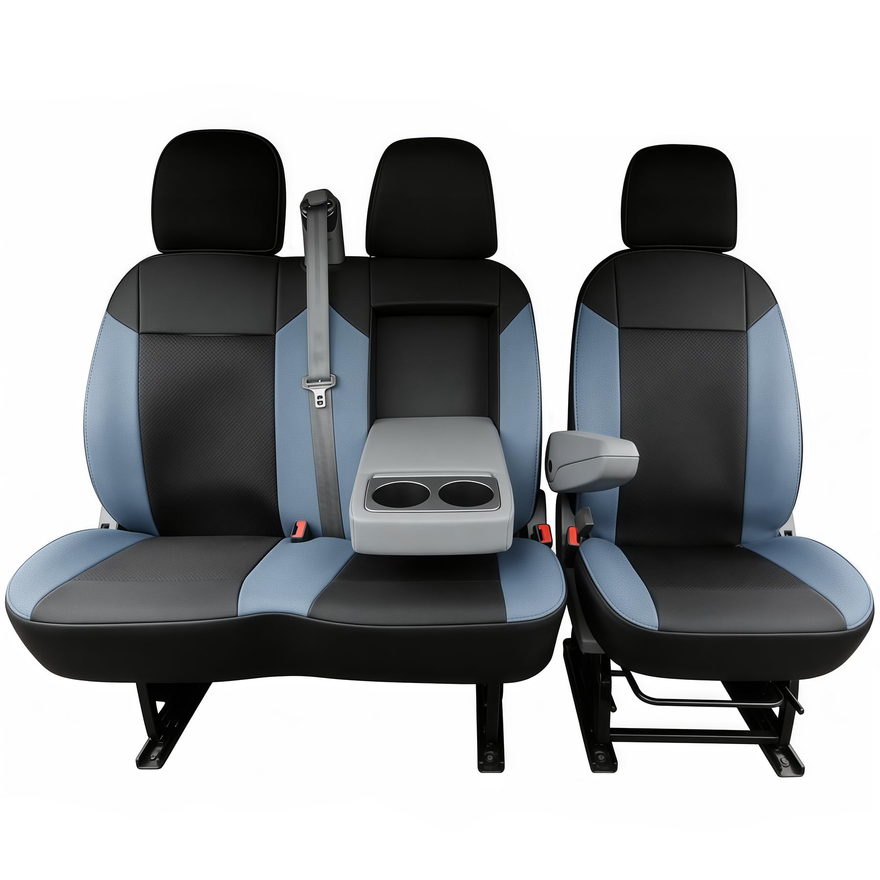 Housse Siege Voiture pour Fiat Ducato Housses de Protection Respirantes pour Siège Conducteur Banquette Passager 2 Places Housses de Voiture Siege pour Fourgonnette