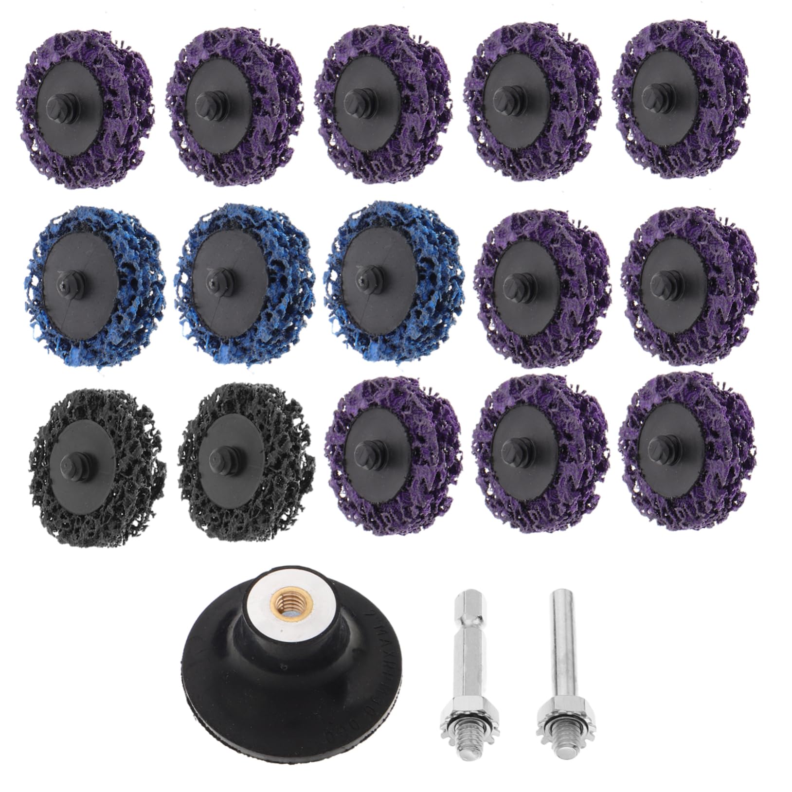 Cabilock 1Set Torque Sanding Discs Grinding Wheels with Pad Shank for Paint Stripping Rust Removal Portable Abrasive