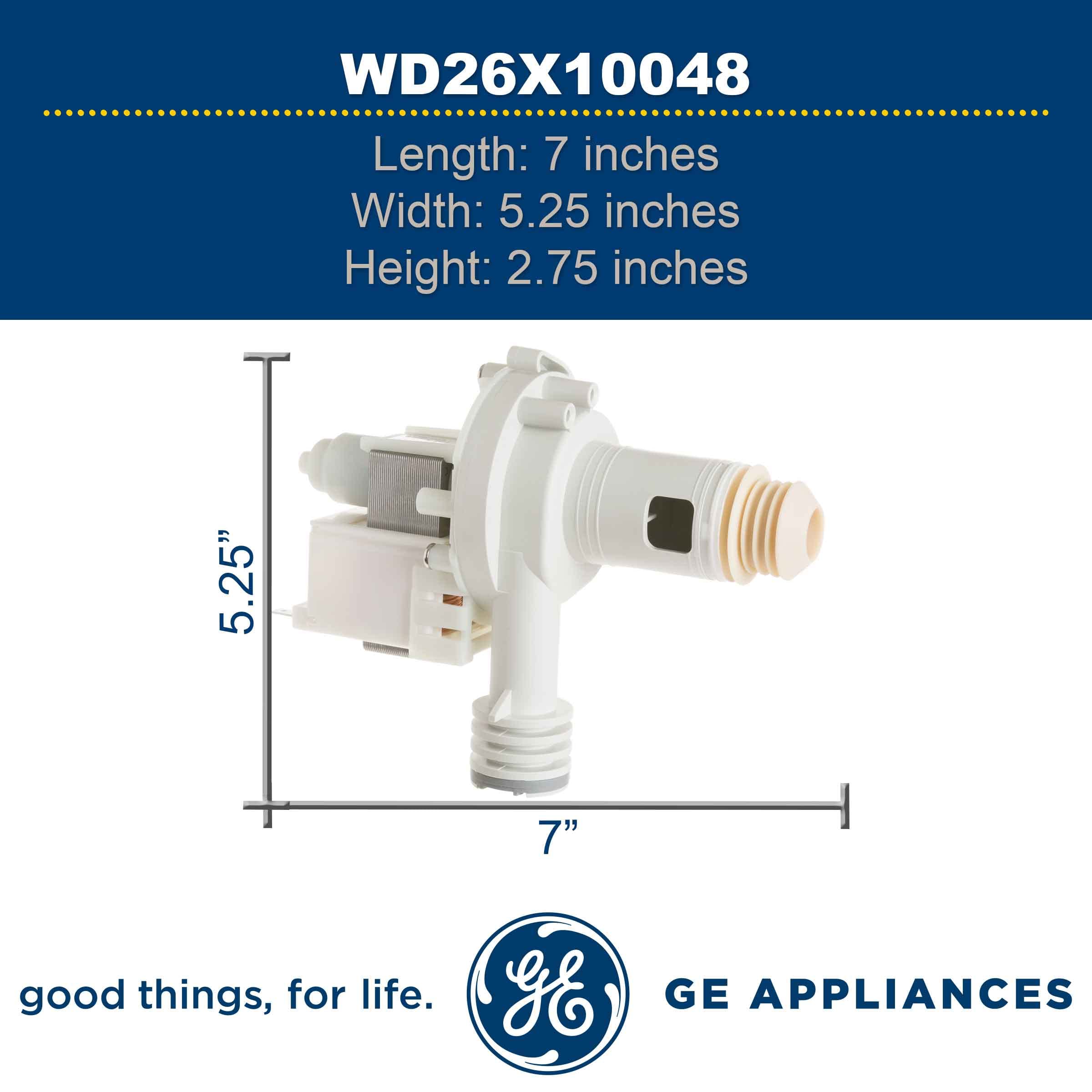 WD26X10048 GE - Bomba de drenaje para lavavajillas