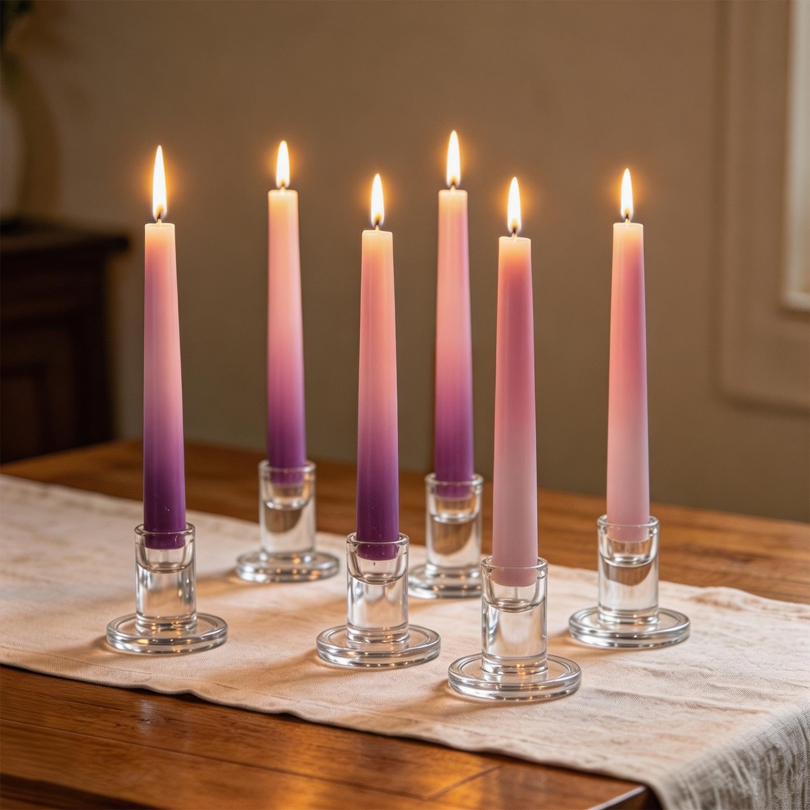 Bougeoirs en verre de Noël pour sublimer un dîner de mariage