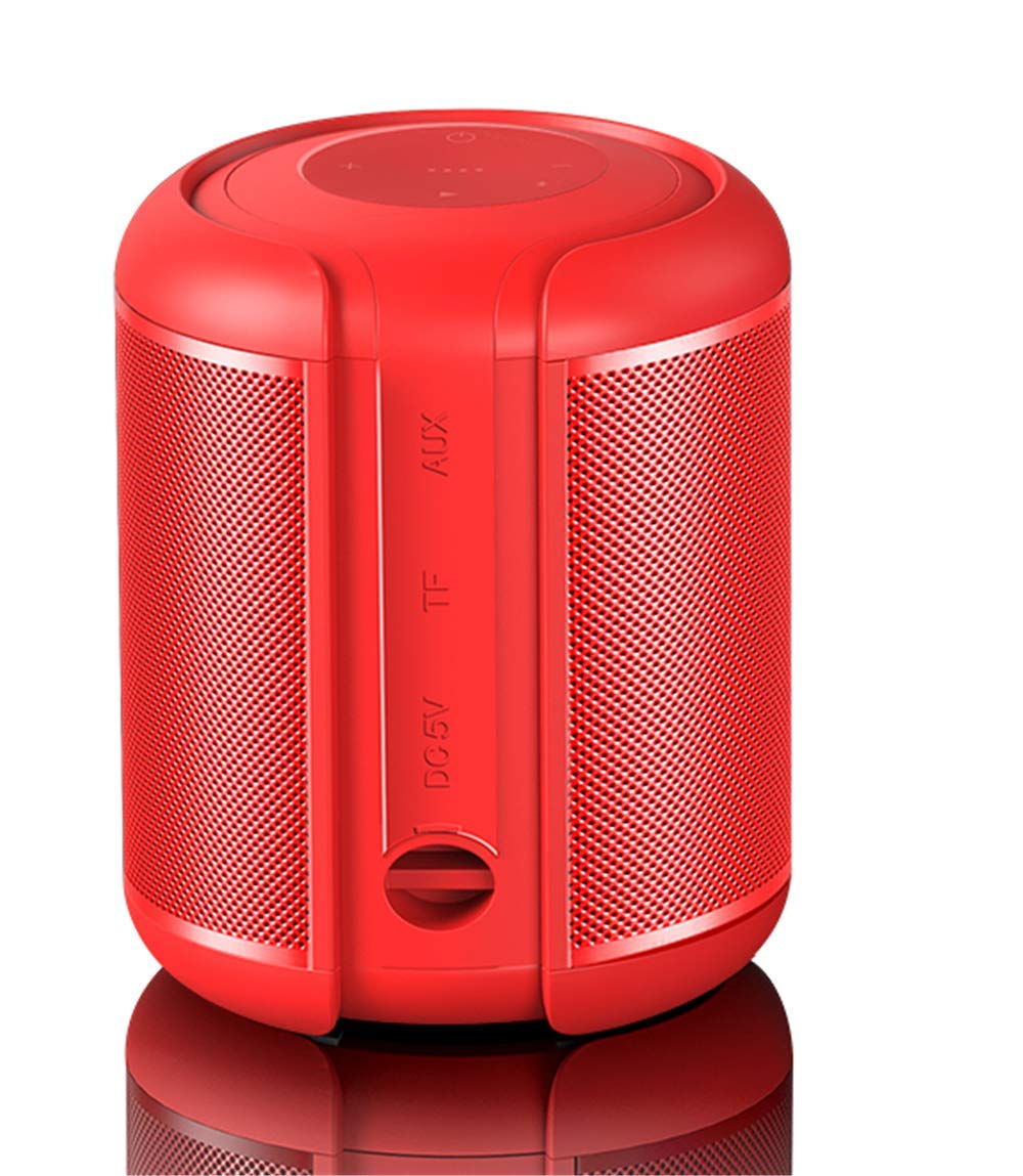 Haut-parleur sans fil bluetooth basse rouge mini stéréo extérieur portable son clair - 7