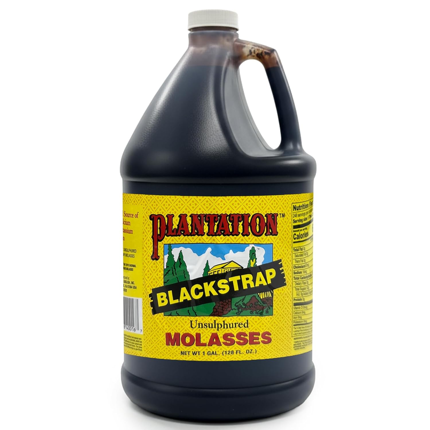 Plantation Blackstrap Molasses 1 Gallon (128 oz) – Unsulphured Blackstrap Molasses, Bulk Natural Sweetener for Baking, BBQ, Baked Beans, Gingerbread & Commercial Use
