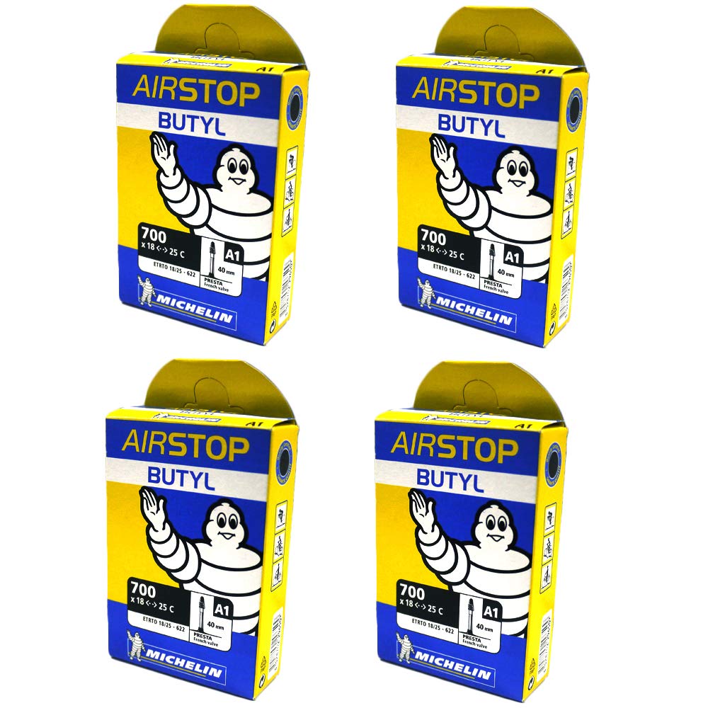MICHELINA1 Airstop Smooth Presta Valve 700x18-25C 40mm Butyl Tube Bundle - 4 Pack - New in Box