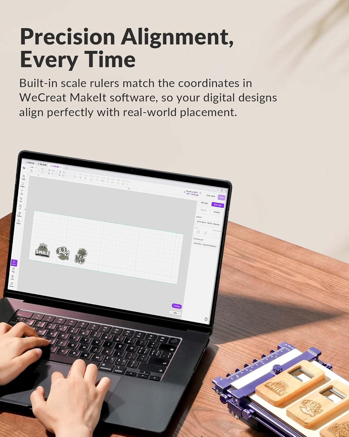 Slide Extension for WeCreat Lumos Laser Engraver, 4X Expanded Working Area (520×116mm) for Batch Engraving, Compatible with Rotary Kit for Long Cylinder Engraving