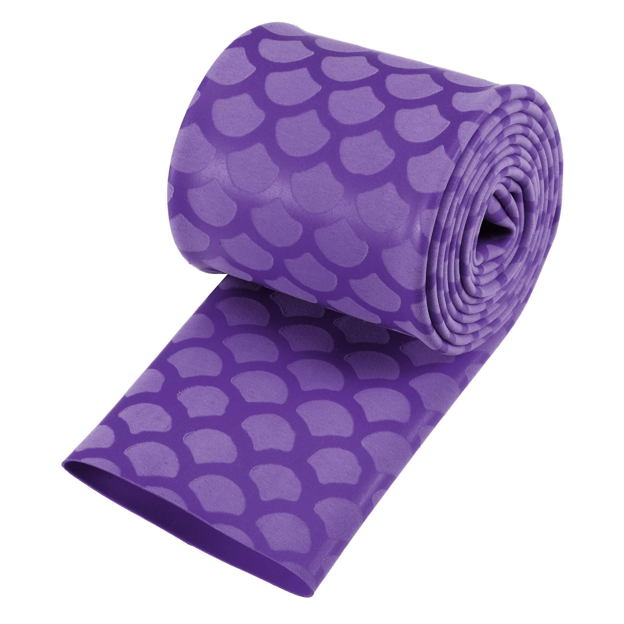 uxcell Heat Shrink Wrap Tubing Sleeve for Fishing Rod Grips Handle, 56mm Flat 3.3ft 2:1 Rate Purple