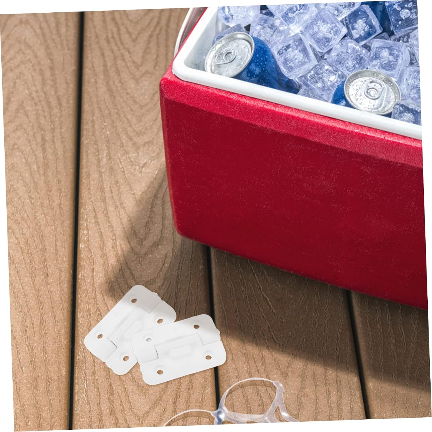 Unomor 4pcs Car Refrigerator Hinge Kit Plastic Hinges for Camping Cooler Easy Install Material
