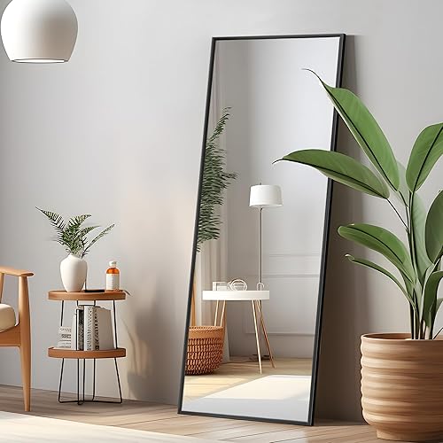 self - Espejo de pie de cuerpo entero de 59 x 16 pulgadas, grande, rectangular, para colgar o inclinarse contra la pared de dormitorio, vestidor, de