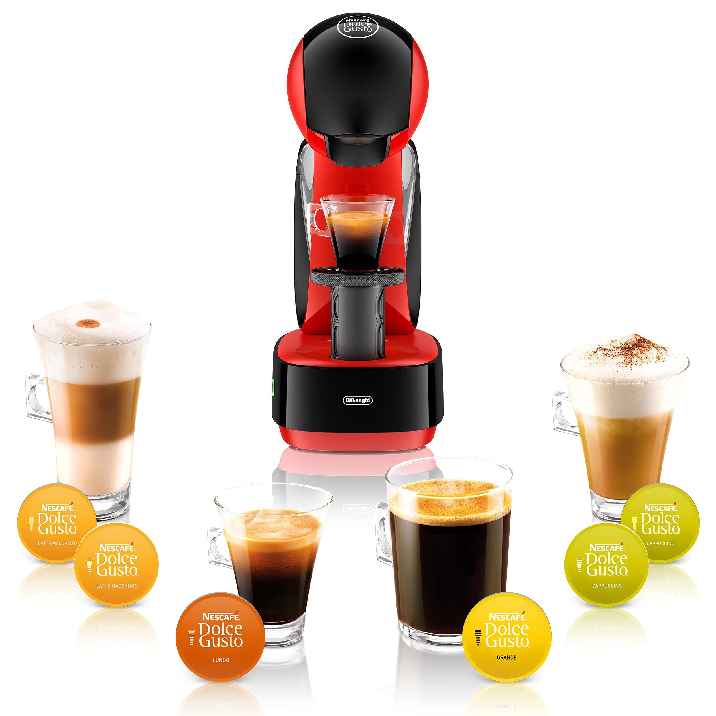 NESCAFÉ DOLCE GUSTO EDG240.R Cafetera De Cápsulas, 1470 W, 1.2 litros, plástico, Color Rojo/Negro
