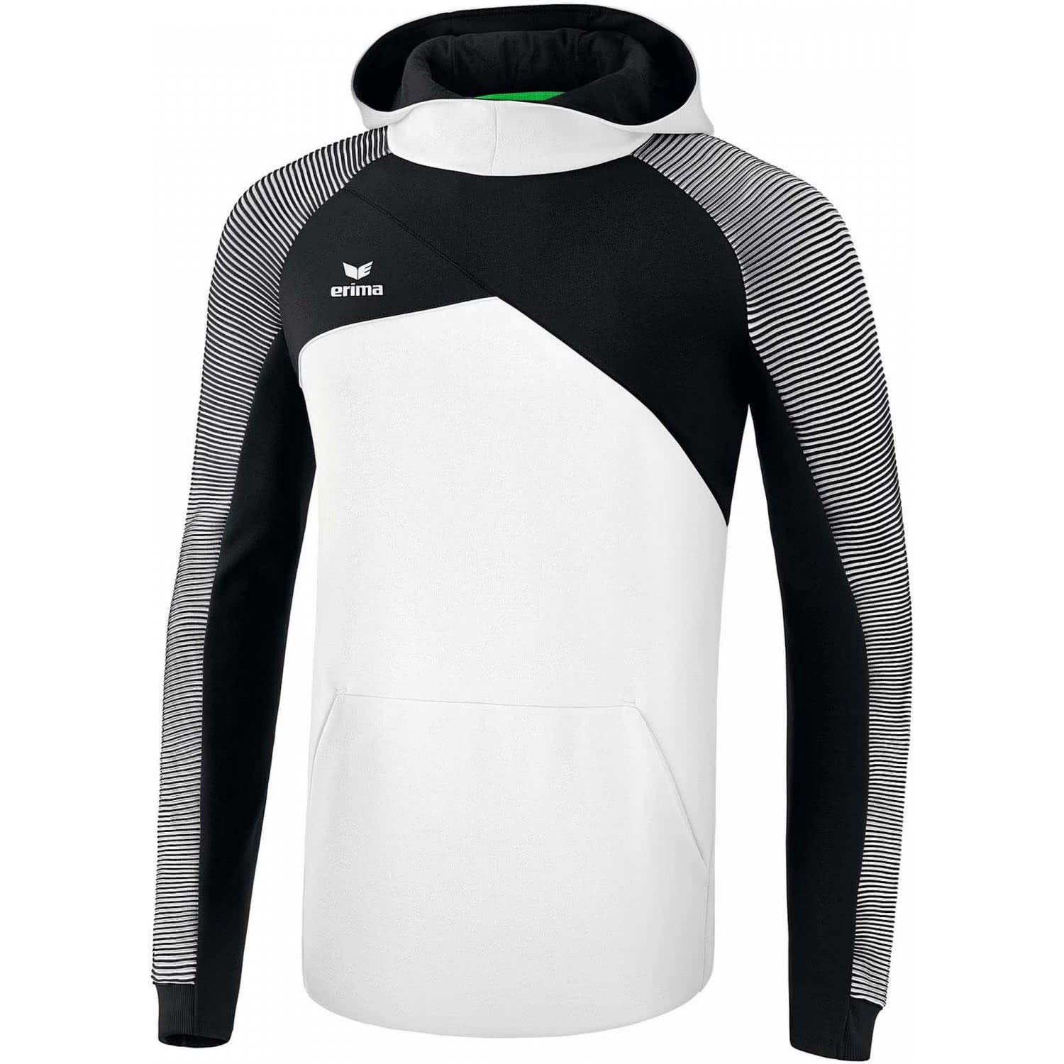 Erima Premium One 2.0 dziecięca bluza z kapturem biały Weiß/Schwarz/Weiß 140