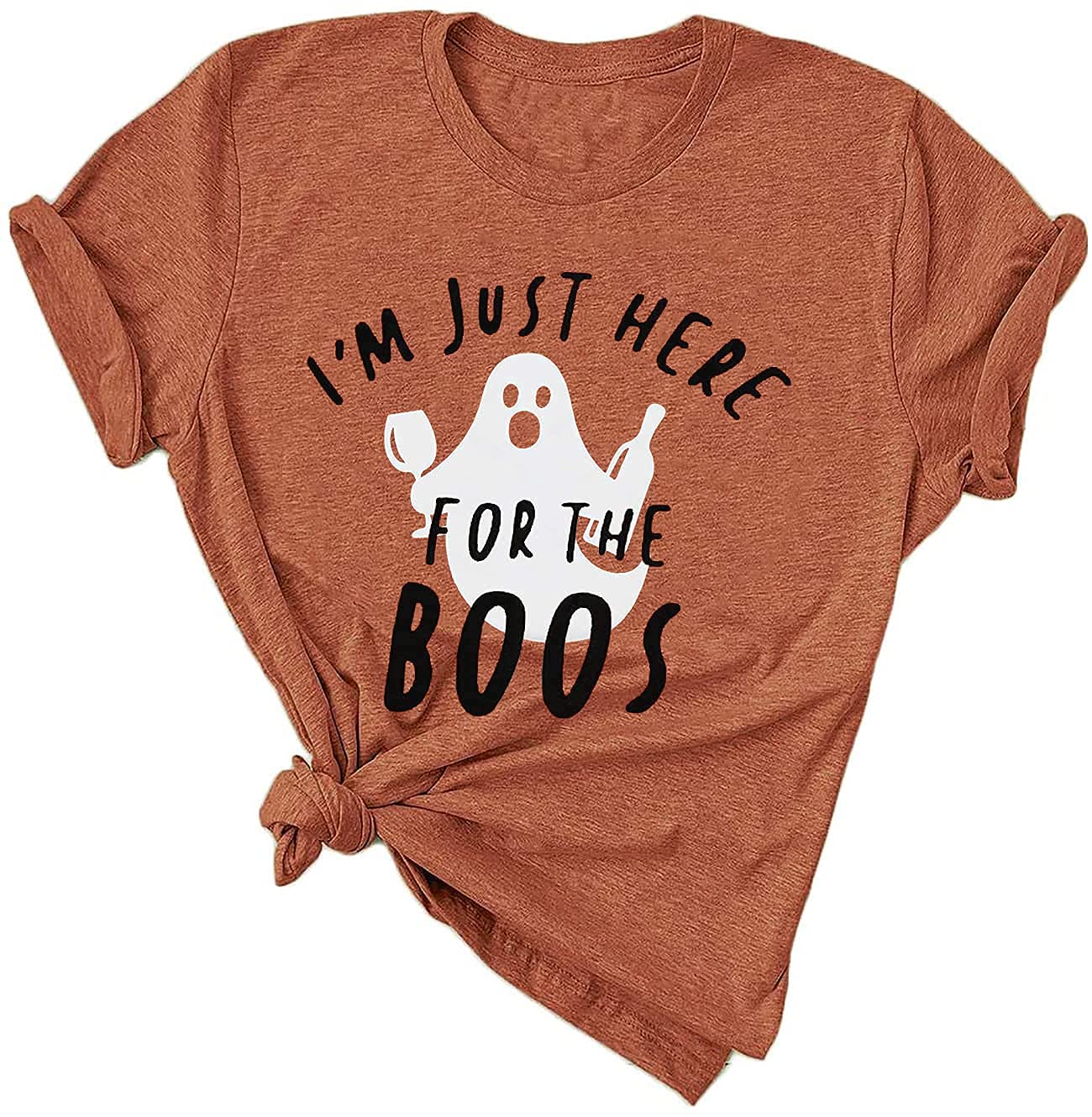 BealattHalloween Shirts Women I'm Just Here Boos Funny Ghost Graphic Tee Tops