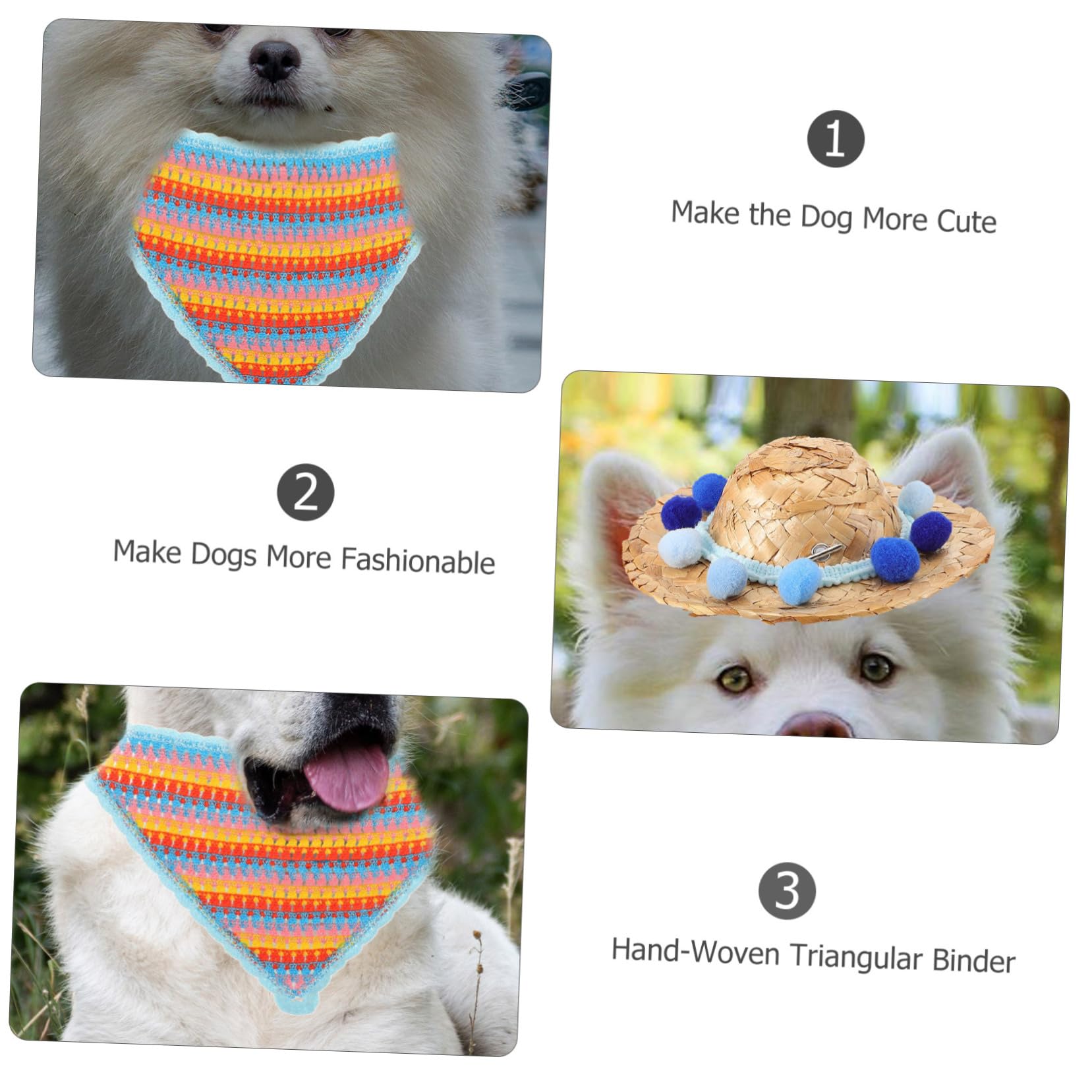 POPETPOP Chapeau pour Chien avec Coiffe Et Bandana Accessoire Photo Élégant pour Fête Danniversaire
