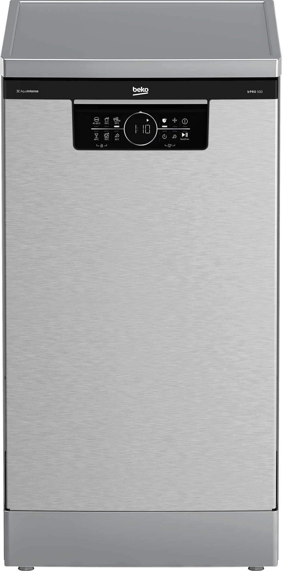 Beko BDFS26040XQ bPRO 500 Geschirrspüler 45 cm freistehend unterbaufähig 10 Maßgedecke Edelstahllook