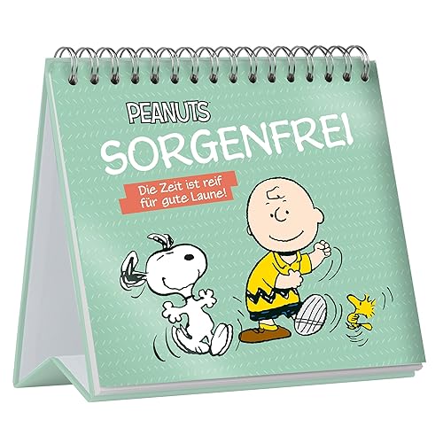 Peanuts: Sorgenfrei - Die Zeit ist reif für gute Laune!: Spiralaufsteller mit 100 Sprüchen und schönen Peanuts Illustrationen