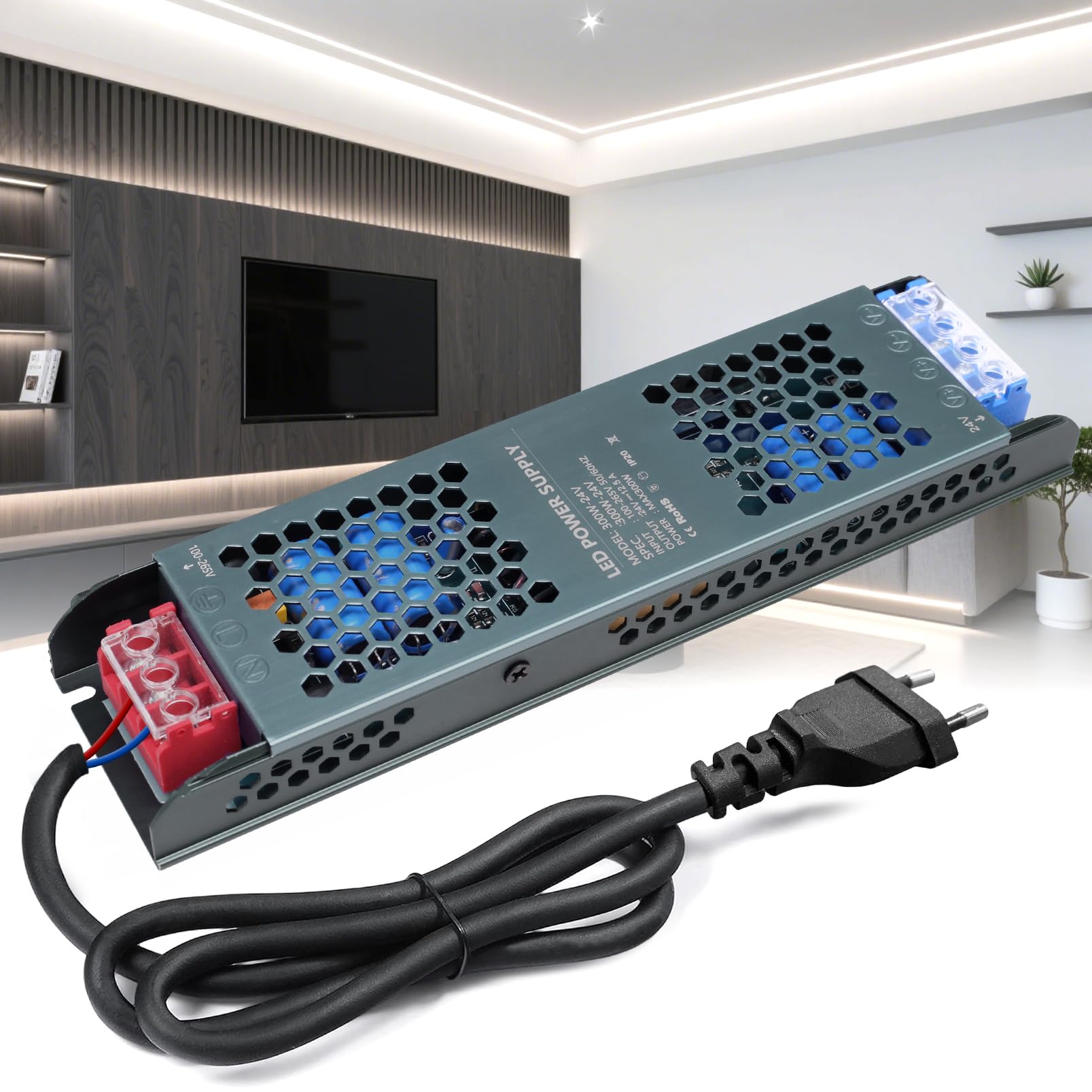 KSIBNW 24V Netzteil 300W LED Trafo Adapter IP67 Outdoor Wass