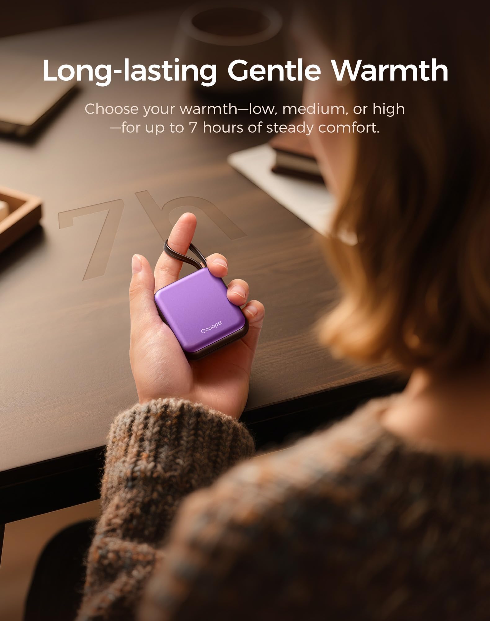 OCOOPA Scaldamani Elettrico 2 Pezzi, Portatile Scalda Mani USB Ricaricabile 4000mAh, 3 Livelli fino a 52°C, Utile Regalo di Natale, Ideale per Sci Invernale, Viaggi e Attività all’Aria Aperta,UT5 Nano
