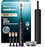 Philips Sonicare - Brosse à dents électrique DiamondClean 9900 Prestige avec technologie SenseIQ et application, 5 modes de brossage, étui de voyage avec chargeur, noir, modèle HX9992/43 - 1