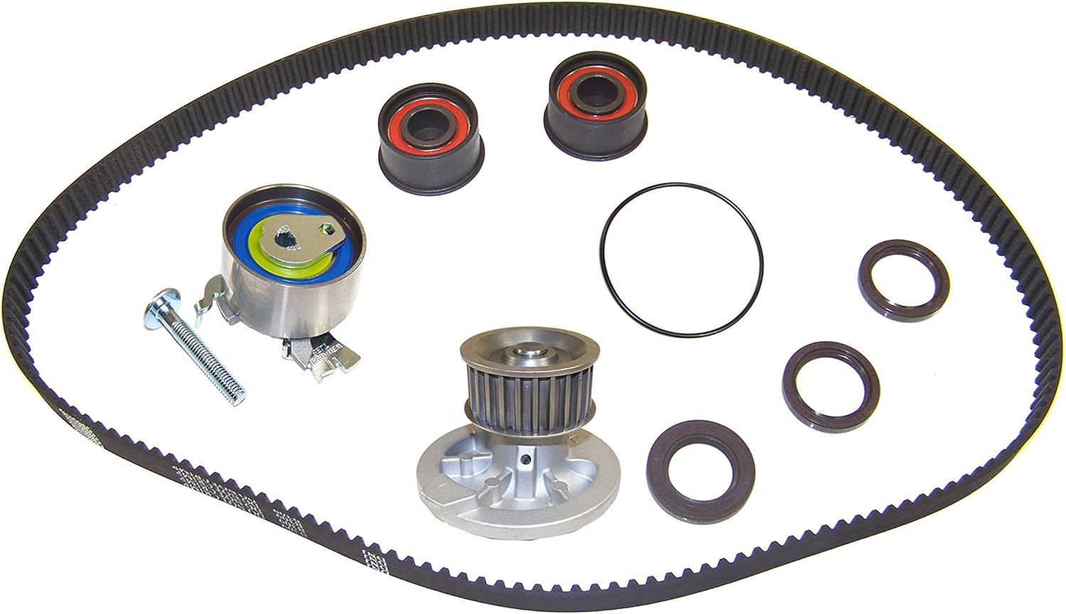 DNJ TBK529WP Timing Belt Kit with Water Pump for 2004-2008 Suzuki Forenza Reno 2.0L L4 16V DOHC 1998cc