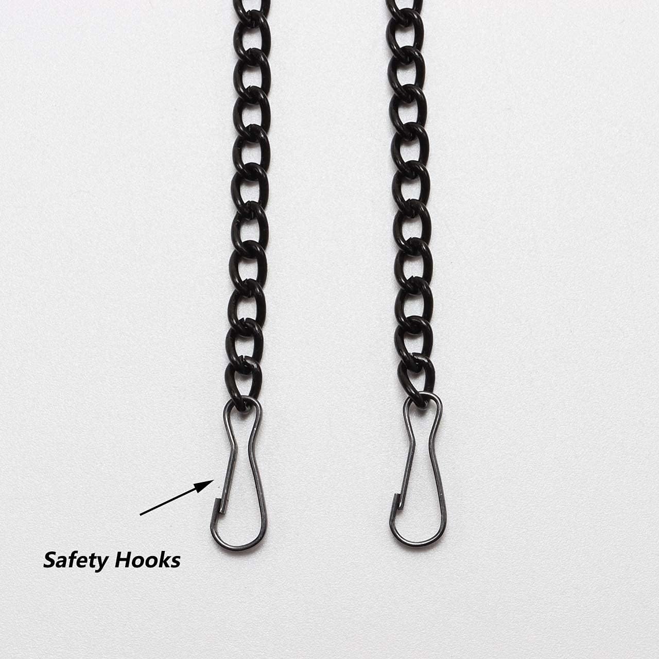 Bieye Chain003 25-Inch Black Hanging Chain with Suction Cup Hook image 2